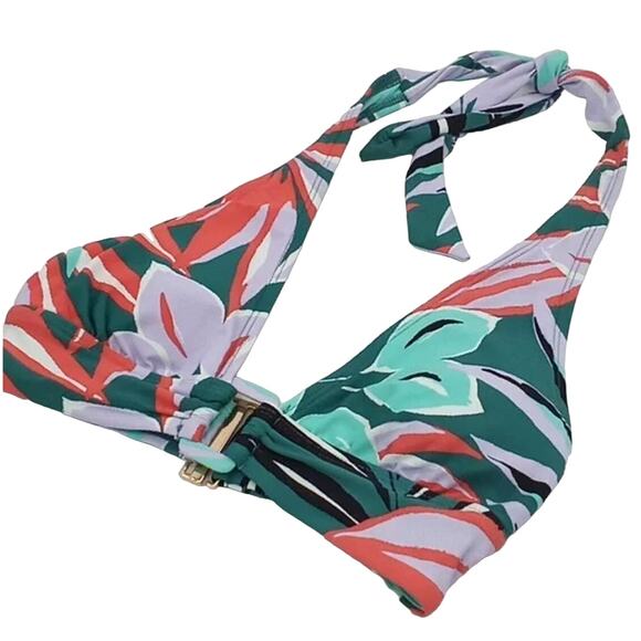 Anne Cole Women's Tropical Ring Halter Swim Bikini Top Women's Medium NWT - Picture 3 of 5